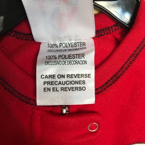 KIDS FLAME RESISTANT SLEEPWEAR 2 PK RED UTAH - Picture 4 of 4